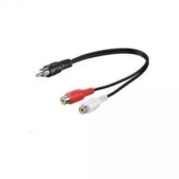 Microconnect AUDC02 garso kabelis 0,2 m RCA (vyriškas) – 2 x RCA (moteriškas) juodas