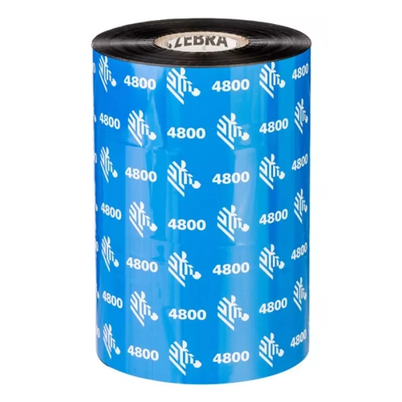 Zebra 4800 Resin terminė juosta 450 m Juoda