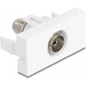 DeLOCK 90844 Lizdas IEC F Baltas 75 Ω Kištukinis