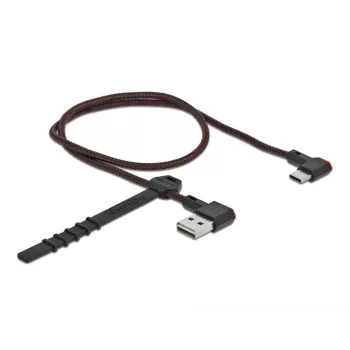 USB kabelis DeLOCK EASY-USB 2.0 Type-A vyriškas į Type-C vyrišką 0,5 m juodas