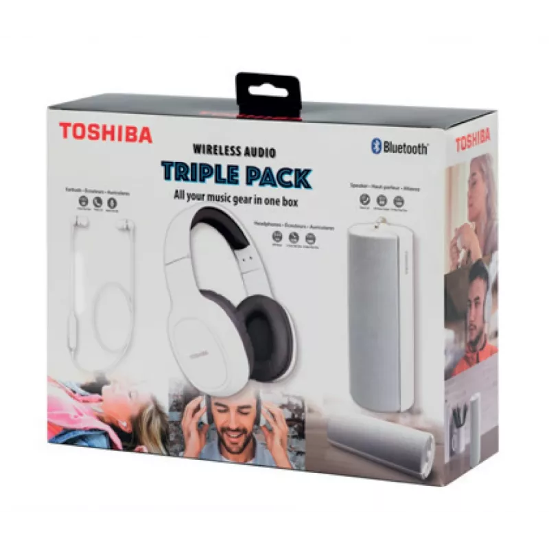 Ausinės Toshiba Wireless Audio Triple Pack HSP-3P19 White
