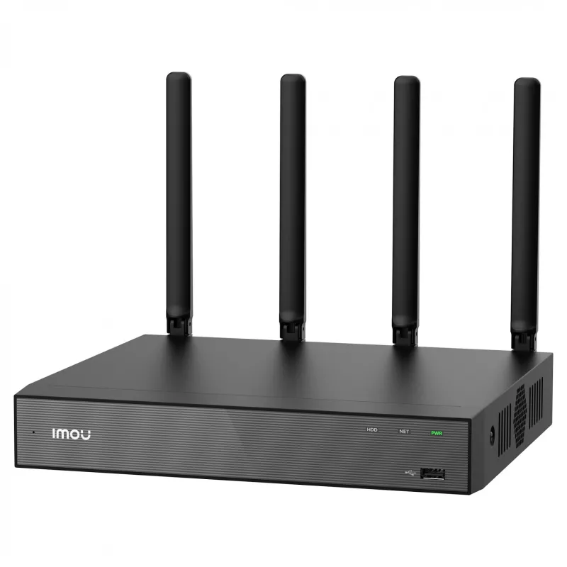 Tinklinis vaizdo registratorius IMOU N118W juodas – 18 kanalų, 4 kanalų atkūrimas, 3840×2160 maks., dviejų juostų Wi‑Fi, SATA iki 16 TB