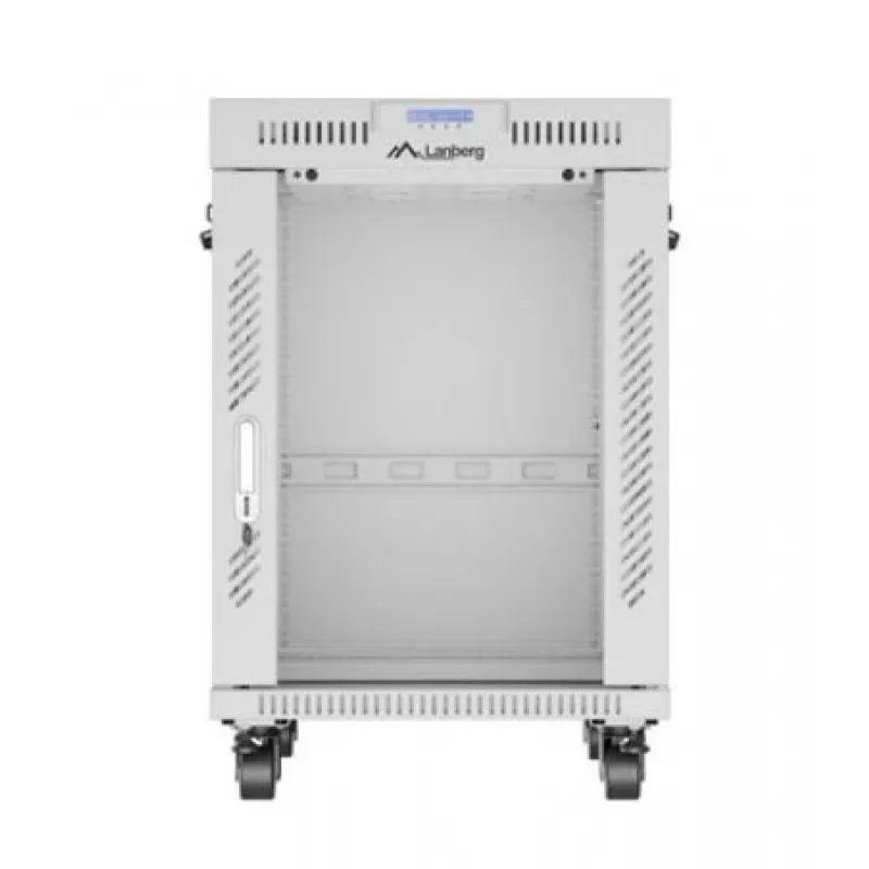 Laisvai pastatomas serverio spintos korpusas LANBERG FF01-6815-12SL 15U, 600×800×922 mm, 1200 kg, IP20, pilkas