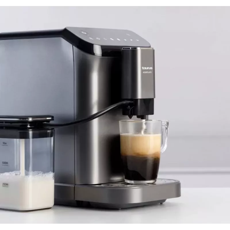 Espreso aparatas Taurus Accento Latte pilnai automatinis, įmontuotas malūnėlis, 1.5 L vandens talpa, kavos pupelių įdėjimas