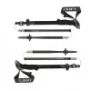 Trekkingo lazdos Leki Sherpa FX reguliuojamos 120–140 cm, juodos