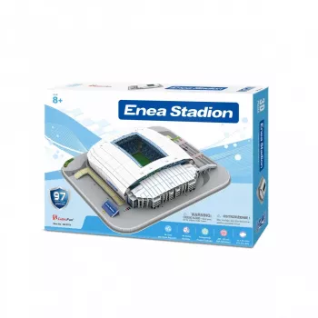 3D dėlionė Cubicfun Lech Poznan stadiono modelis – mastelio replika, kartoninės detalės, modelio numeris 306-20257