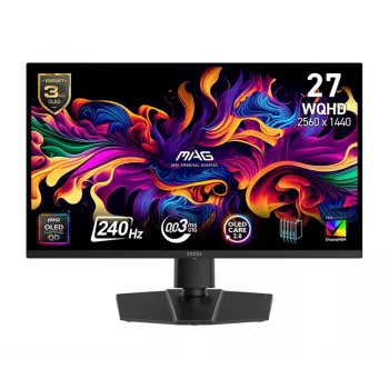 Monitorius MSI MAG 273QP QD-OLED X24 26,5 colių, QD-OLED, 2560x1440, 240 Hz, 0,03 ms, matinis, juodas