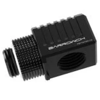 Barrow 90° adapteris G1/4'' moteriškas į G1/4'' moteriškas — juodas