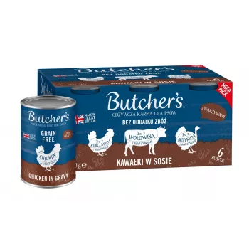 BUTCHER'S Original Mega paketas mišinys su daržovėmis padaže - šlapias šunų maistas - 6 x 400g