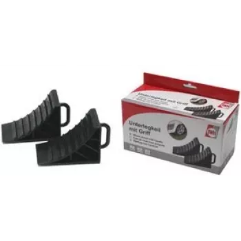 Ratų pleištas IWH 019605 juodas plastikinis, tvirtas ir patvarus, 2 vnt. rinkinys