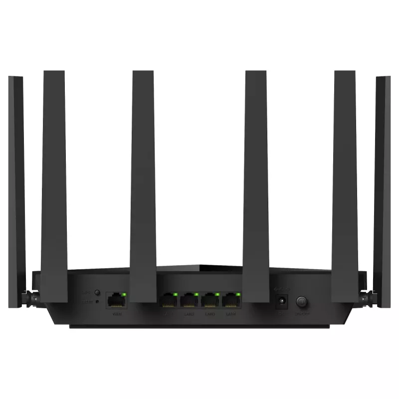 Cudy WR6500H stalinis belaidis maršrutizatorius – Dviejų juostų 2.4/5 GHz, Wi‑Fi 7 (802.11be), 5765 Mbps, 2.5GbE LAN, 5x RJ-45, 3x3 antenos, juodas