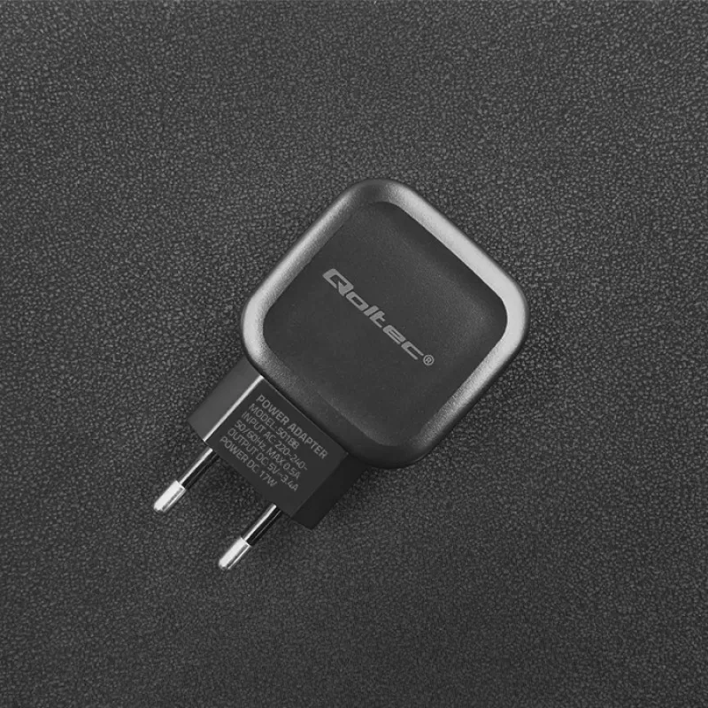 Qoltec 50188 universalus įkroviklis nešiojamam kompiuteriui, išmaniajam telefonui, išmaniajam laikrodžiui, planšetei, telefonui, universalus Juodas AC, DC vidaus