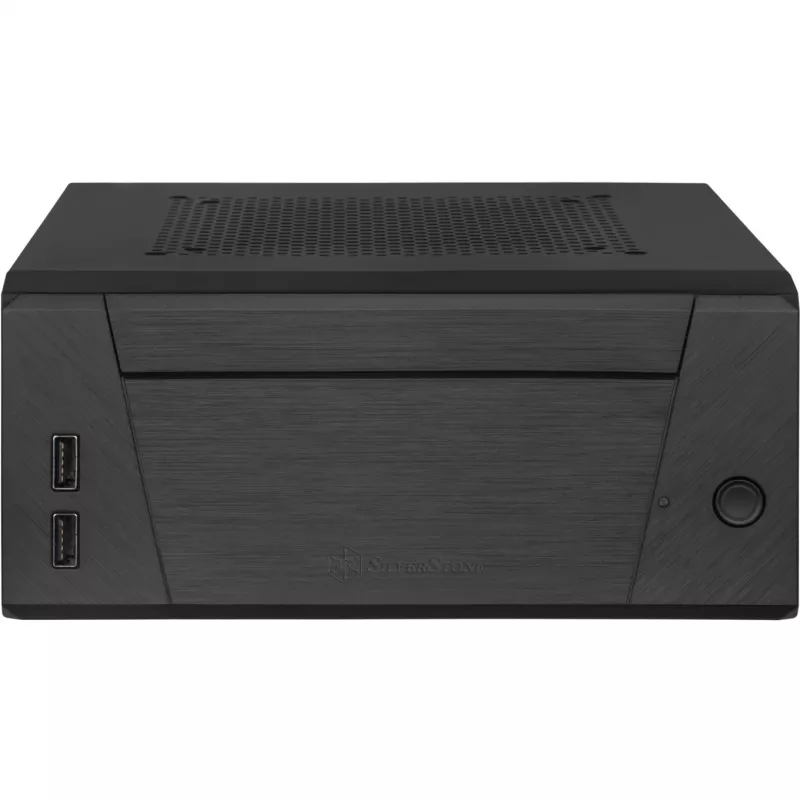 SilverStone MILO ML10 - USFF - Mini-ITX - be maitinimo šaltinio - Juoda - USB/Garsas (SST-ML10B)