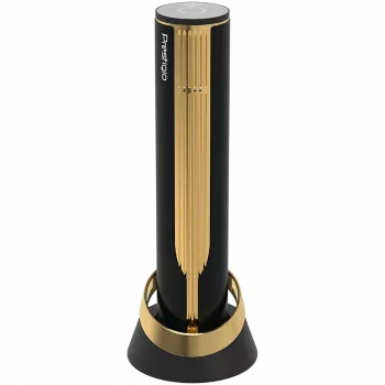 Prestigio Maggiore, išmanus vyno atidarytuvas, 100% automatinis, atidaro iki 70 butelių be įkrovimo, folijos pjaustytuvas, premium dizainas, 480mAh baterija, D 48×H 228 mm, juodas