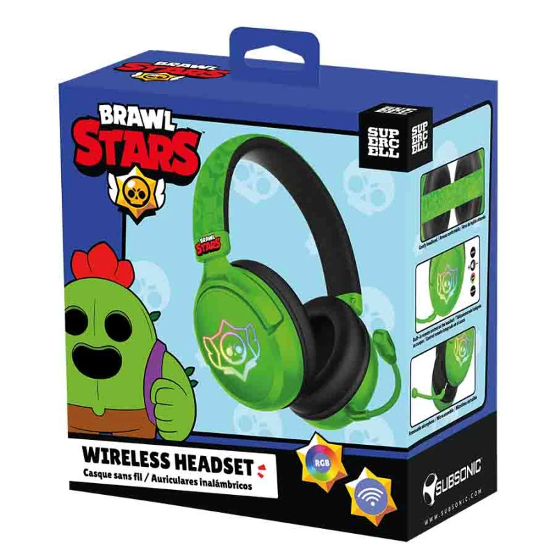 Belaidis žaidimų ausinių komplektas Subsonic Brawl Stars Skull