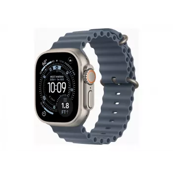 Apple Watch Ultra 3 GPS + Cellular 49mm Natural Titanium dėklas su Anchor Blue Ocean juosta | Apple