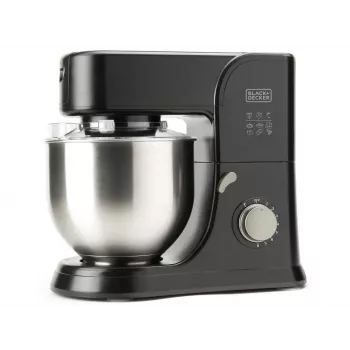 Virtuvinis kombainas Black & Decker BXKM1001E 1000W, 5,2 L nerūdijančio plieno dubuo, 8 greičiai, minkymo ir plakimo funkcijos