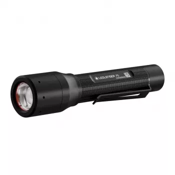 Rankinis žibintuvėlis Ledlenser P5 Black, LED, 140 lm, AA baterija, IP54, aliuminis, kišeninis segtukas