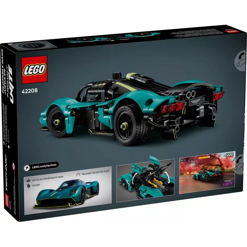 LEGO Technic konstravimo rinkinys Aston Martin Valkyrie modelis 1:8 masteliu, 707 detalės, rekomenduojamas amžius 9+