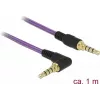 Garso kabelis DeLOCK 85611 1 m 3,5 mm violetinis