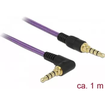 Garso kabelis DeLOCK 85611 1 m 3,5 mm violetinis