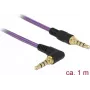 Garso kabelis DeLOCK 85611 1 m 3,5 mm violetinis