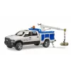 Automobilis Dodge RAM 2500 Service su besisukančiu švyturiu Gaidys BRUDER 02509