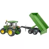 Traktoriaus modelis BRUDER John Deere 5115 M su savivarčio priekaba