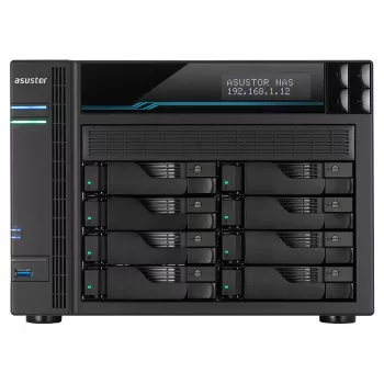 Asustor Lockerstor 10 AS6510T NAS bokštinis Intel Atom® C3538 8 GB DDR4 0 TB ADM juodas