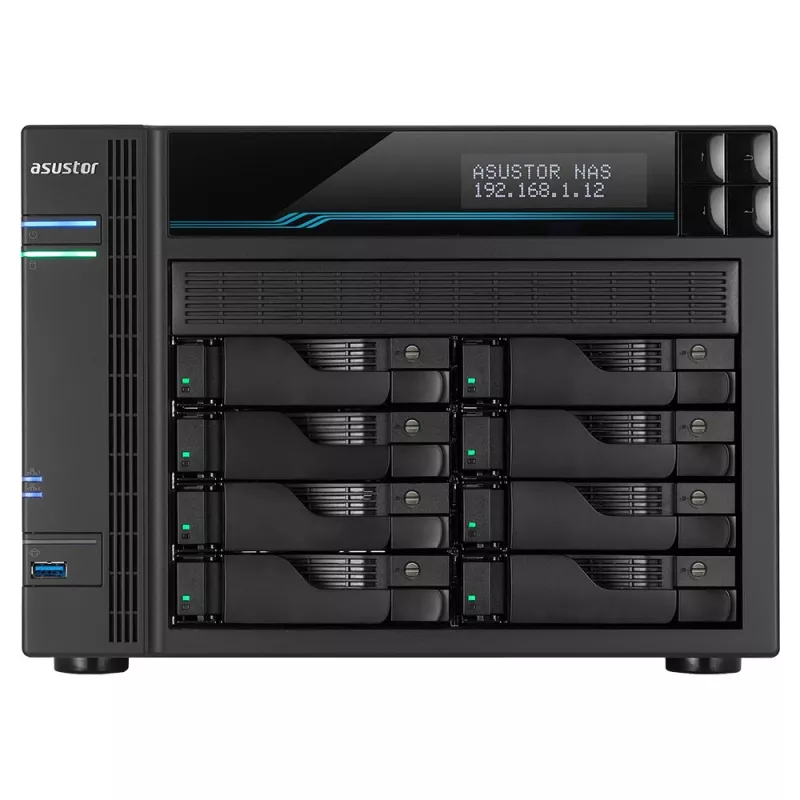 Asustor Lockerstor 10 AS6510T NAS bokštinis Intel Atom® C3538 8 GB DDR4 0 TB ADM juodas