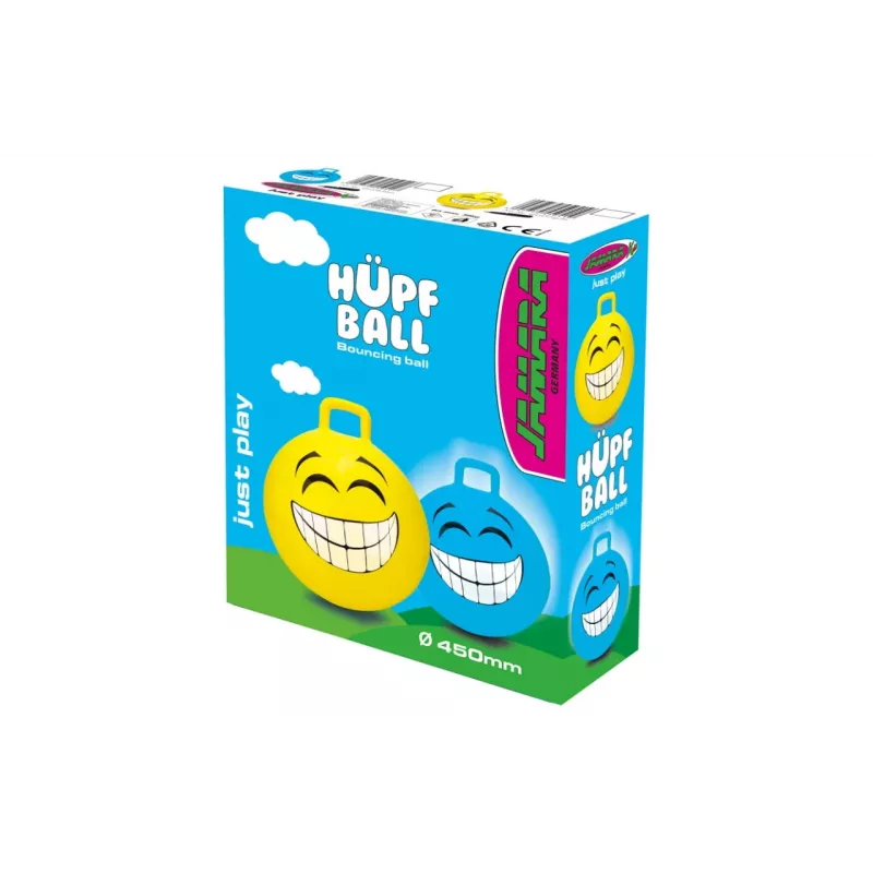 Šokinėjimo kamuolys Jamara Hop Ball Smile, geltonas, nuo 1 metų