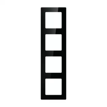Avatto N-TS10-Frame-B4 sieninis rėmelis 4 moduliams – juodas, keturgubas montavimo rėmelis jungikliams/kištukiniams lizdams