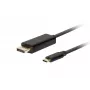 Vaizdo kabelio adapteris LANBERG CA-CMDP-10CU-0030-BK, 3 m, USB Type-C į DisplayPort, 4K@60Hz/144Hz palaikymas