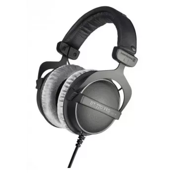 Studijinės ausinės Beyerdynamic DT 770 PRO 80Ω – uždaros, apgaubiančios, 5–35000 Hz, 96 dB, 3,5 mm, auksu dengtas lizdas