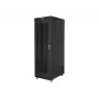 LANBERG 19 37U 800x1000 Laisvai stovintis spintos korpusas su perforuotomis durimis ir LCD ekranu (FlatPack) juoda