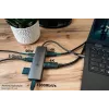 Alcasa HUB-C001A USB Type-C sąsajos šakotuvas 5000 Mbit/s Antracitas