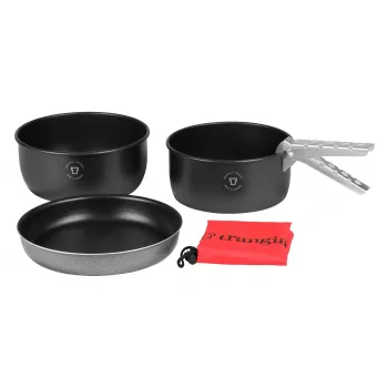 Virimo indų rinkinys Trangia Tundra I Lightweight Compact – degiklis, 20 cm keptuvė, 1,75 L puodas, 1,5 L troškintuvas, 489 g