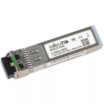 SFP modulis MikroTik S-55DLC80D, 1.25 Gbps, 1550 nm, iki 80 km, pramoninė temperatūra