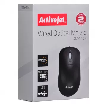 Activejet AMY-146 vielinė optinė USB pelė