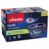 Grindų šluotražė VILEDA Microfibre 320 mm, teleskopinis kotas 55–123 cm, skalbiama, 360° besisukanti galvutė, juoda/mėlyna/raudona