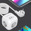 Power Cube QOLTEC 52547 maitinimo blokas 3×AC lizdai, 2×USB-A, 1×USB-C PD 20W