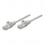 Intellinet tinklo jungiamasis laidas, Cat6, 2m, pilkas, CCA, U/UTP, PVC, RJ45, paauksuoti kontaktai, apsaugotas nuo užkliuvimo, su apsauginiu gaubtu, viso gyvenimo garantija