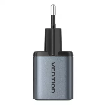 Vention FEWH0-EU 30W GaN įkroviklis – 1× USB-C, 1× USB-A, 30 W, juodas