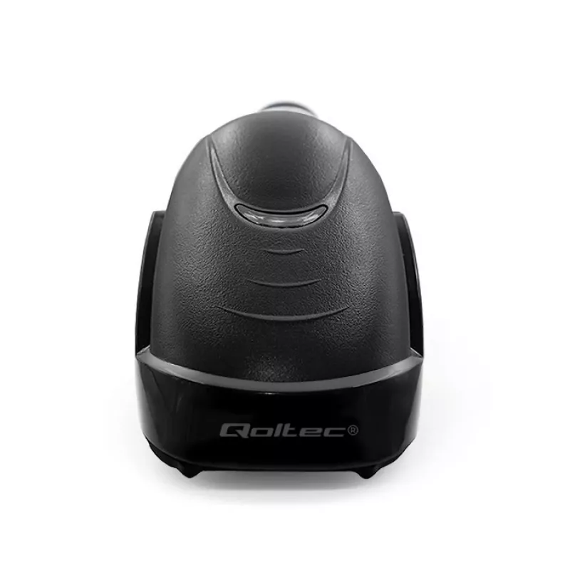 Rankinis 1D/2D laidinis brūkšninių kodų skaitytuvas QOLTEC 50853 – USB, ABS korpusas, 1,65 m laidas, 97×65×167 mm, 105 g