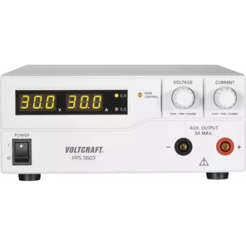 Voltcraft laboratorinis maitinimo šaltinis, reguliuojamas PPS-11603 1 - 60 V/DC 0 - 2,5 A 160 W 2 x USB, nuotolinis programavimas