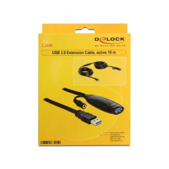 USB kabelis DeLOCK USB 3.0 A (vyriškas) – USB 3.0 A (moteriškas) 10 m