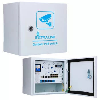 Valdomas komutatorius Extralink Minos 8x RJ45 1000Mbps PoE 200W L2