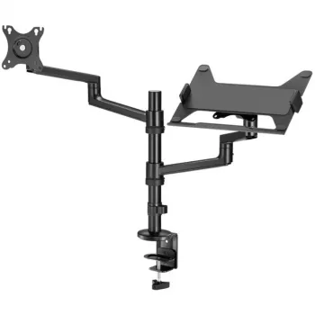 Monitoriaus laikiklis WENTRONIC Goobay Deluxe 74417 su nešiojamojo kompiuterio rankena, juodas