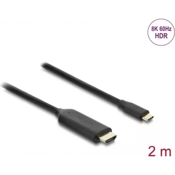 Vaizdo kabelio adapteris DELOCK 80599 — USB Type-C į HDMI, 2 m, juodas