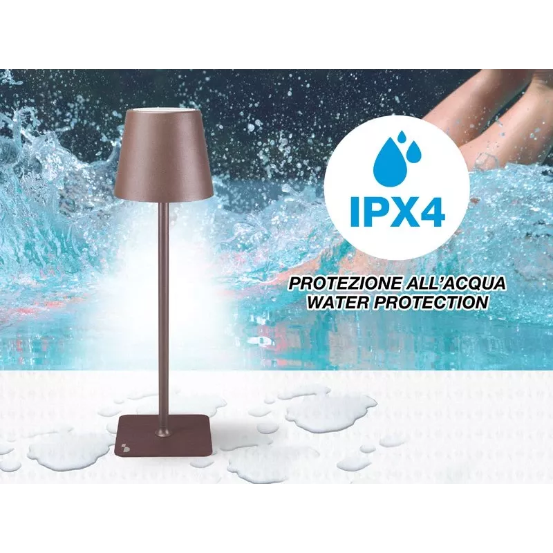 Beper P201UTP113 įkraunama stalinė lempa, valdymas prisilietimu, 2 W, 2000 mAh, Corten plieno spalvos